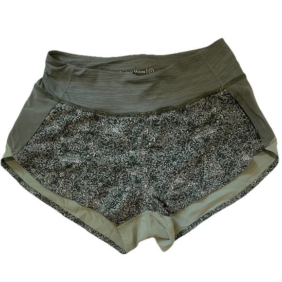 Outdoor Voices Pants - Outdoor Voices Size S Limited Edition Hudson Print Running Shorts in Green RARE